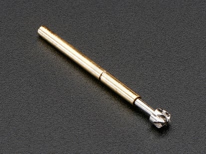 Pogo Pins "Spear Head" (10 pack) - P75-LM3 - P75-LM3 - Angled shot of a single Pogo Pin - spear head. 