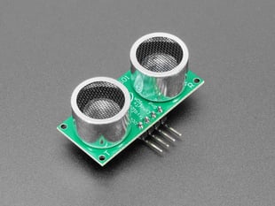 Angled shot of an ultrasonic sonar distance sensor.
