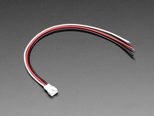 Angled shot of JST PH 3-Pin Socket to Color Coded Cable - 200mm