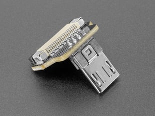 Front view of DIY USB Cable Parts - Right Angle Micro B Plug Up.