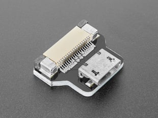 Angled shot of a DIY USB Straight Micro B adapter PCB
