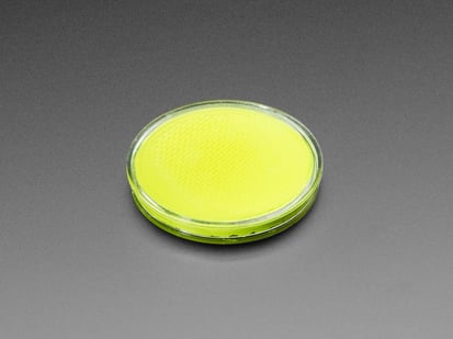 Fluorescent Pigment - Yellow - round yellow disc of fluorescent paint.