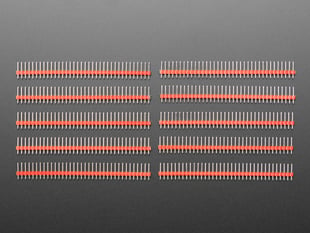 Break-away 0.1 inch 36-pin strip male header - Red plastic
