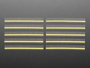 Break-away 0.1 inch 36-pin strip male header - yellow plastic
