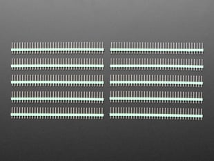 Break-away 0.1 inch 36-pin strip male header - Green plastic
