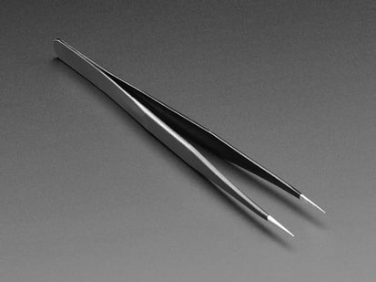Fine tip straight tweezers - ESD safe - 135mm - Fine tip straight tweezers