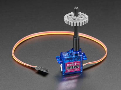 Plastic Micro Servo Adapter for LEGO Cross - 16mm long - Plastic Micro Servo Adapter for LEGO Cross attached to servo