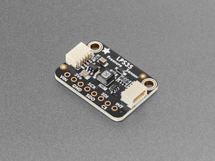 Angled shot of black, rectangular pressure sensor breakout.