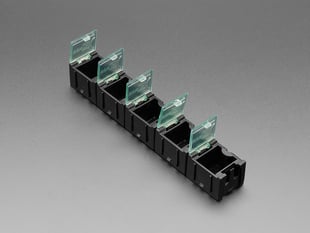 5 pack of Tiny Modular Snap Boxes for SMD component storage