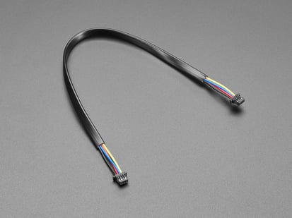 STEMMA QT / Qwiic JST SH 4-Pin Cable - 200mm Long - Angled shot of JST SH 4-Pin Cable - 200mm Long.