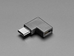Angled Shot of the Right Angle USB Type C Adapter - USB 3.1 Gen 4 Compatible.