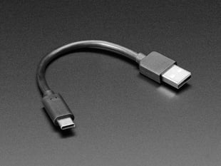 Six-inch-long USB Type A to Type C cable.