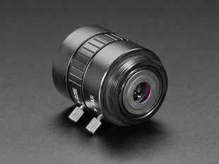 Angled shot of a black, 6mm wide angle lens on its side.