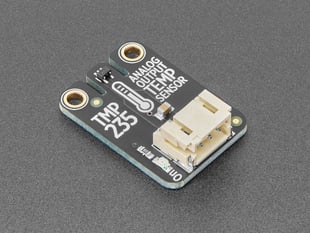 Angled shot of temperature sensor breakout.