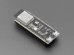 Angled Shot of the ESP32-S2 Saola 1R Dev Kit featuring ESP32-S2 WROVER.