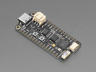 Angled shot of rectangular microcontroller.