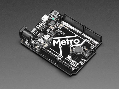 Adafruit METRO 328 Fully Assembled - Arduino IDE compatible - ATmega328 - Angled shot of a Adafruit METRO 328 Fully Assembled