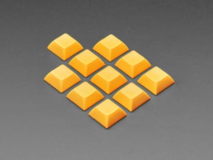 Grouped shot of 10 pack DSA color keycap ORANGE KIT