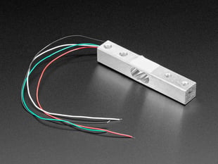 Angled shot of Strain Gauge Load Cell - 4 Wires - 10Kg - 80mm long.