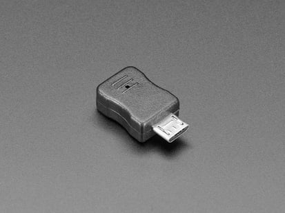 USB micro B JIG Dummy Plug - Angled shot of micro-USB dummy plug.