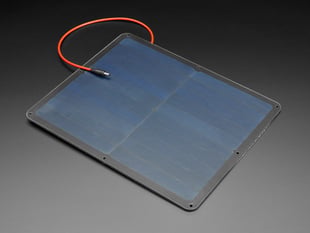Angled shot of large solar panel.