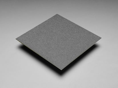 64x64 RGB LED Matrix Panel with 45 Degree Curb-Cut - 2.5mm Pitch - Angled Front Shot of the 64x64 RGB LED Matrix.