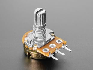 Angled Shot of the Panel Mount 10K potentiometer (Breadboard Friendly)