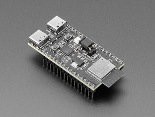 Angled shot of wifi board with pre-assembled header.