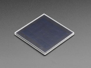 Angled shot of small, square solar panel.