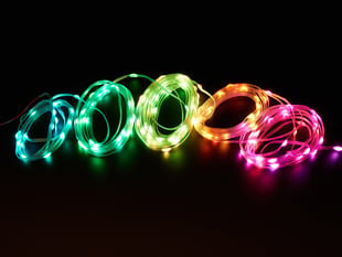 Demo Shot of the LED RGB Pebble Pixel, Addressable string light/DC5V, 150 LED/pcs.