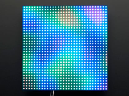 32x32 RGB LED Matrix Panel - 4mm Pitch - Powered 32x32 RGB LED Matrix Panel - 4mm Pitch. Matrix emits blue-green LEDs.