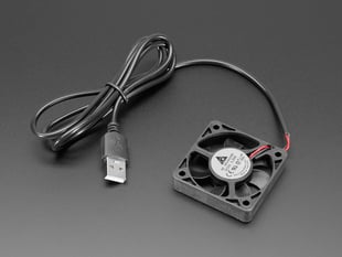 Angled shot of USB fan with cable.