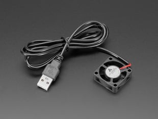 Angled shot of USB fan with cable.
