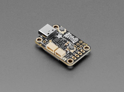 Mini Sparkle Motion - WLED-friendly ESP32 NeoPixel LED Driver - Angled Shot of the Mini Sparkle Motion ESP32Mini.