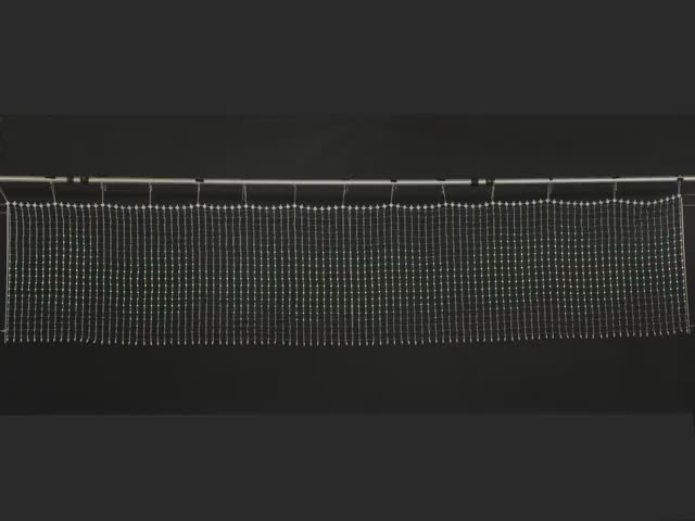 NeoPixel LED Outdoor Netting - 100 x 20 LEDs - 1x5 Meter Sizing - LED animation of green blobby.