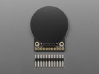 Top Down Front Shot of the Adafruit 1.28" 240x240 Round TFT LCD Display with MicroSD with 11pin Header.