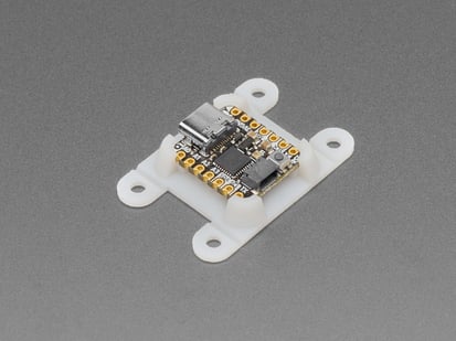 Snap-on Mount for Adafruit QT Py - Demo Shot of the Snap-on Mount for Adafruit QT Py.