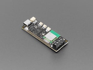 Angled shot of black, rectangular LED driver board.