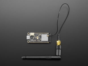 Demo Shot of the Adafruit ESP32-S2 Reverse TFT Feather with wFL.