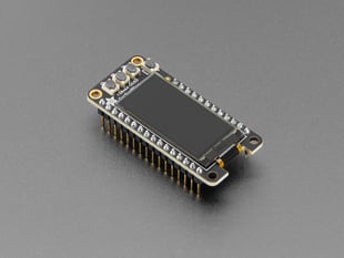 Angled shot of OLED screen breakout with headers.