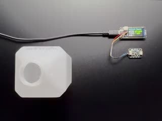 Video of an alcohol swab wafted over a gas sensor connected to an OLED display and microcontroller. The alcohol values on the OLED spike 
