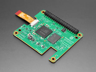 Angled shot of green AI add-on board.
