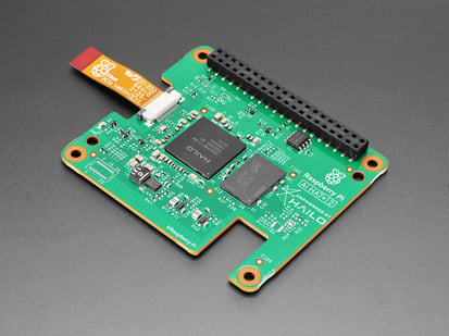 Raspberry Pi AI HAT+ 2 - Angled shot of green AI add-on board.