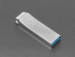Angled Shot of the Raspberry Pi Flash Drive 128GB USB 3.0 (USB Connector End)
