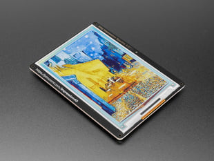 Angled shot of 4" electronic ink display.
