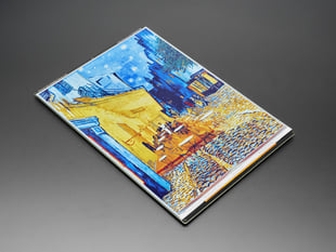 Angled shot of 13" electronic ink display.