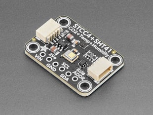 Angled shot of CO2, temperature, and humidity sensor breakout.