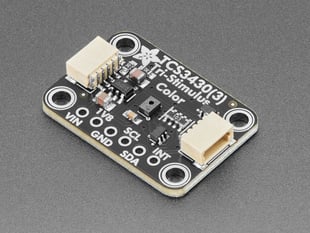 Angled Shot of the Adafruit TCS34303 QT Tri-Stimulus Color Sensor.