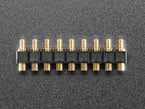 Overhead shot of 9-pin pogo pin header.
