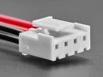 4-pin power cable connector with molded latch.